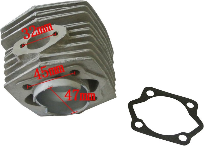 HGC رأس أسطوانة بستم بقطر 47 مم (1.85 بوصة) مع مجموعة كربوراتور لمحرك دراجة نارية 66cc 80cc 2 ضربات - Image 3